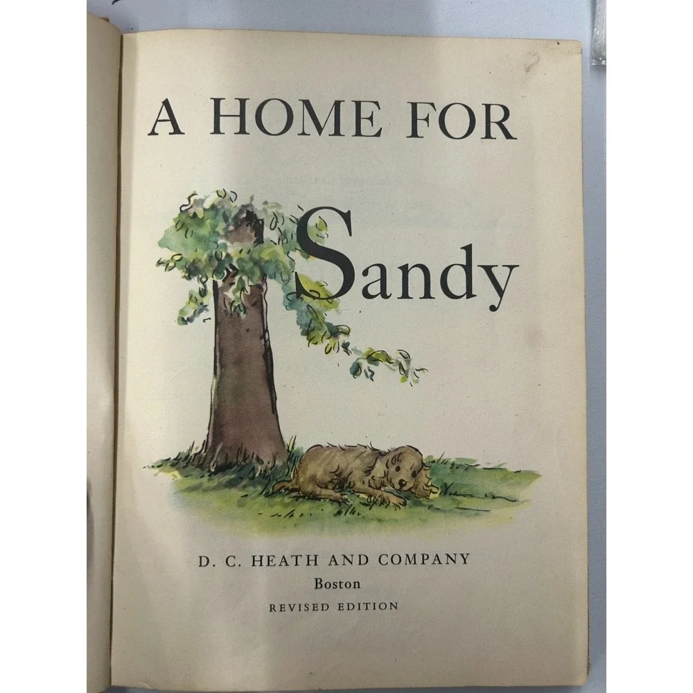 A Home for Sandy Romney Gay 1947 Revised‎ Edition Children's Book D.C. Heath